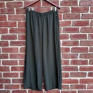 Eileen Fisher $278 crepe wide leg pants tencel lyocell viscose XS NWOT